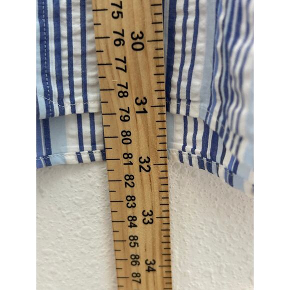 Polo Ralph Lauren Oxford Button Down Short Sleeve Classic Fit Blue Stripe XL - Picture 5 of 5